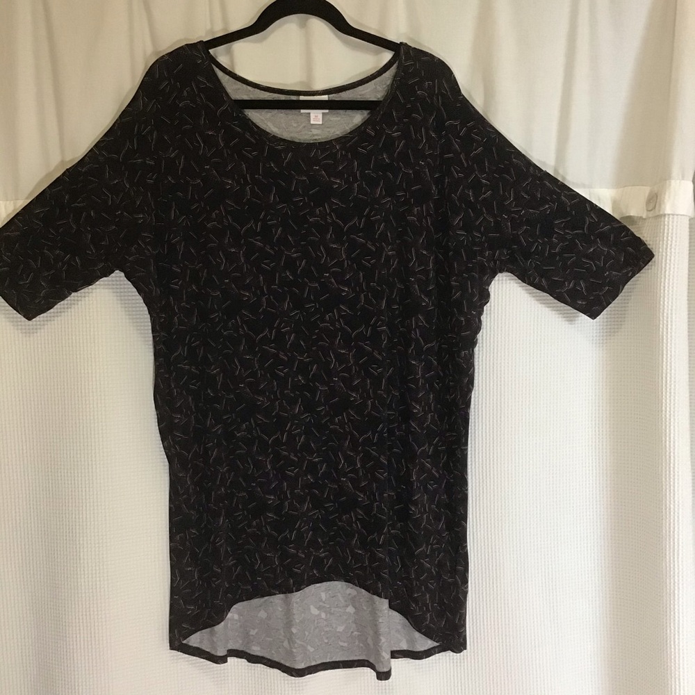 LuLaRoe Irma Hi Low Scoop Neck Tunic Top, Size M